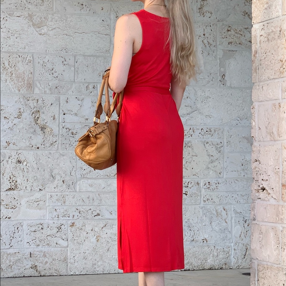 Only 1 Left!💋 NWT Cherry Red Maxi Dress 💋 - Picture 5 of 7